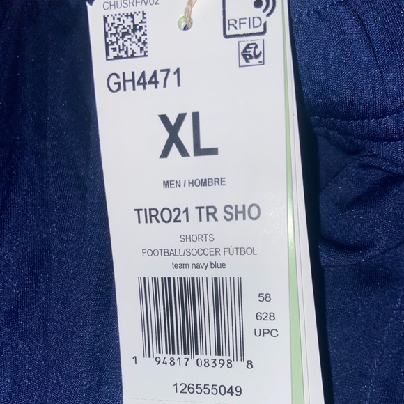 NWT Blue Adidas Athletic Shorts. - Picture 4 of 4